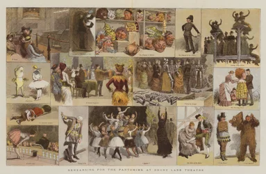 Rehearsing for the Pantomime at Drury Lane Theatre